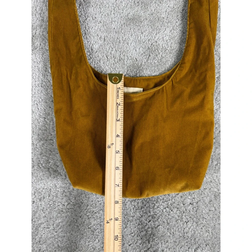 Merit Corduroy Hobo Bag Mustard Yellow Ochre Slouchy Shoulder Bag Minimalist